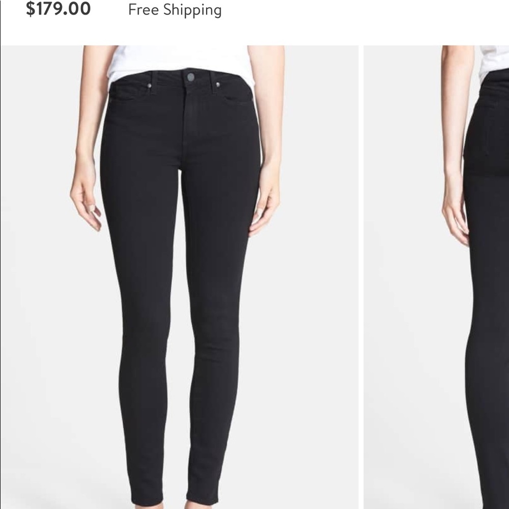 PAIGE Black Hoxton ankle skinny jeans